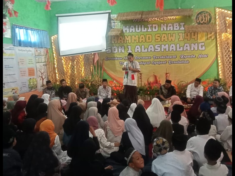 Peringatan Maulid Nabi Muhammad SAW di SD Negeri 1 Alasmalang