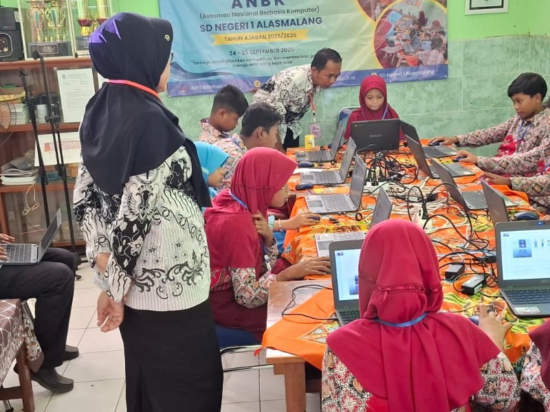 Pelaksanaan ANBK di SD Negeri 1 Alasmalang